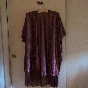Francesca’s Purple Fringed Shawl O/S
